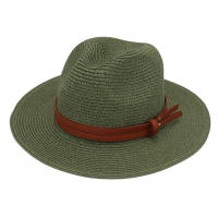 Sombrero De Paja De Verano Panama Tejido De Hierba Transpirable Estilo Europeo Y Americano Sombrero De Sol Para Playa Casual Para Mujeres - details 15