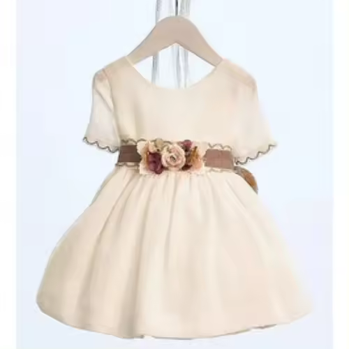 Vestido Lilus Exclusivo de Lino para Bebé  Elegancia y Lujo para Ocasiones Especiales mod.31101 - 1