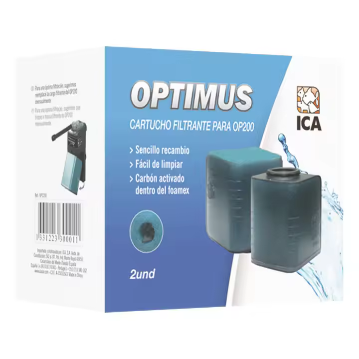 Carga FOAMEX + Carbón para OPTIMUS 200  g  turquesa - 1