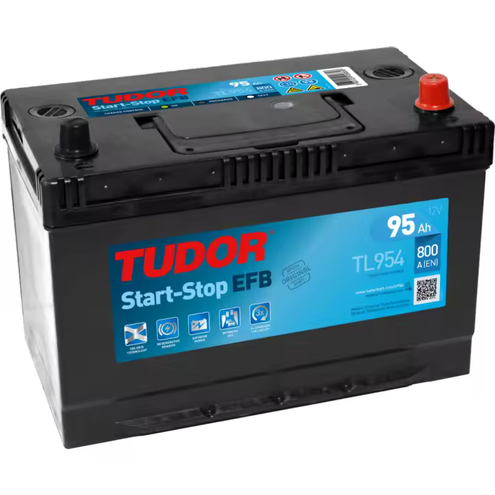 Batería  de coche Tudor TL954 Start-Stop EFB. Tecnología EFB. 12V - 95Ah/800A (EN) Caja D31 - 1