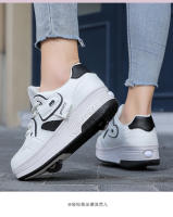 Zapatos De Caminar Con Cordones Y Transpirables Para Niñas 2024 Patinetas Deportivas Retráctiles Para Estudiantes Mujeres En Exteriores Material Superior De Cuero Suela TPR Tamaño True Fit Para Edad 7-13 - details 17