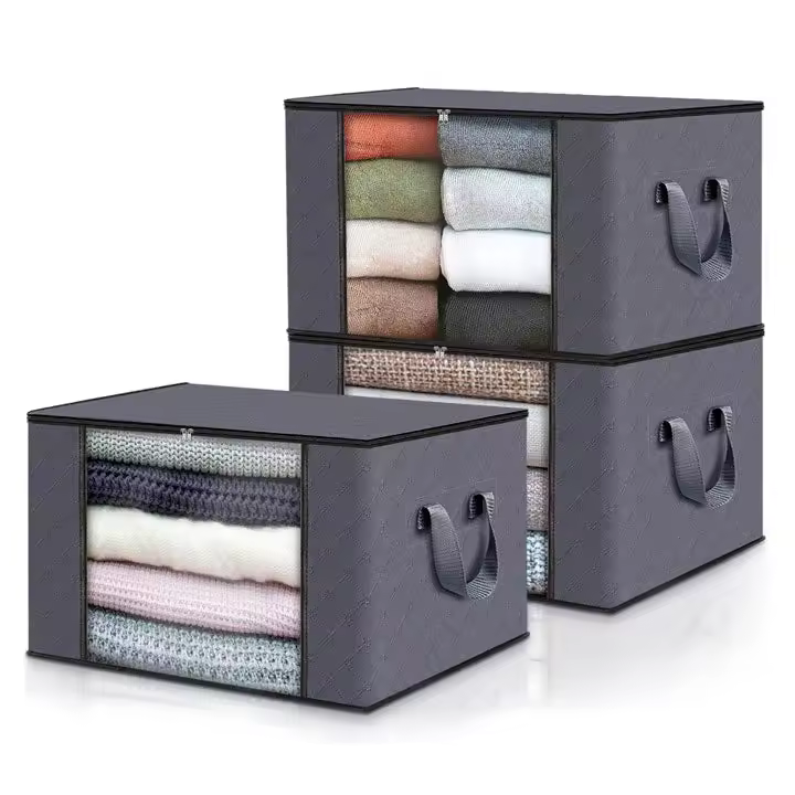 Mr Goodsy® Bolsas para guardar ropa, (Pack de 3 x 84L) Organizador de armario - 1