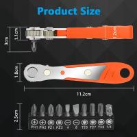 Llave De Eje Hexagonal 1/4 Pulgada Mini Herramienta De Sockets Y Destornilladores Para Reparación Doméstica Y Bicicletas Con Mango De Solución Rápida - details 1