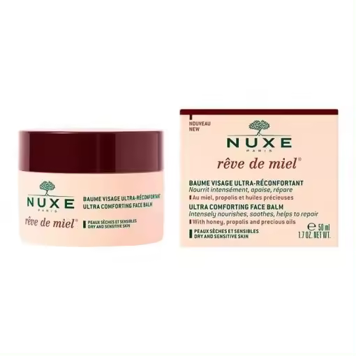 Nuxe Reve de Miel Bálsamo Facial Ultra-Reconfortante Piel Seca Sensible, 50ml - 1