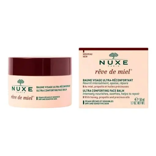 Nuxe Reve de Miel Bálsamo Facial Ultra-Reconfortante Piel Seca Sensible, 50ml - 1