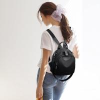 Mochila De Moda Para Mujer En Lona Oxford Gran Capacidad Casual Para Viajes Bolsa Escolar With Cierres De Cremallera - details 2
