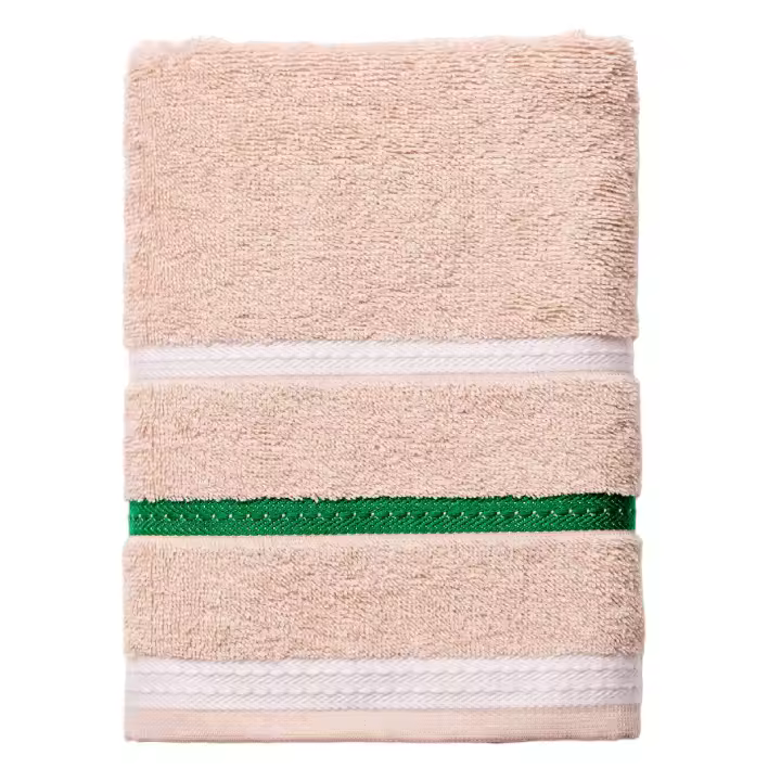 United Colors Of Benetton - Toalla de Manos 50x90cm 450gms 100% Algodón Beige con Rayas Neutral Benetton - Casa Benetton - 1