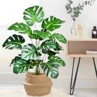 Planta Artificial De Monstera 60-100cm (39.4 Pulgadas) Árbol De Palma Falso Hoja De Tortuga Verde Para Decoración De Hogar Jardín Habitación Oficina - details 13