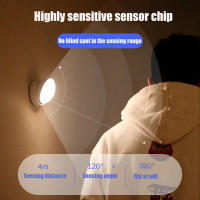 Lámpara Nocturna Recargable USB Con Sensor De Movimiento 360° PIR Luz LED Eficiente Para Dormitorio Armario Cerca De La Cama Escaleras Inteligente - details 2