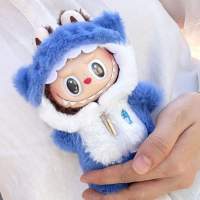 POP MART LABUBU The Monsters Plush Doll Blue Shark Jumpsuit Clothes Set (Without Doll) - details 1