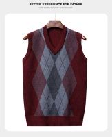 Chaleco Sin Mangas Para Hombre Estilo Casual Grueso Para Otoño E Invierno Suéter Caliente Negocios Inteligentes Tejido De Lana - details 13