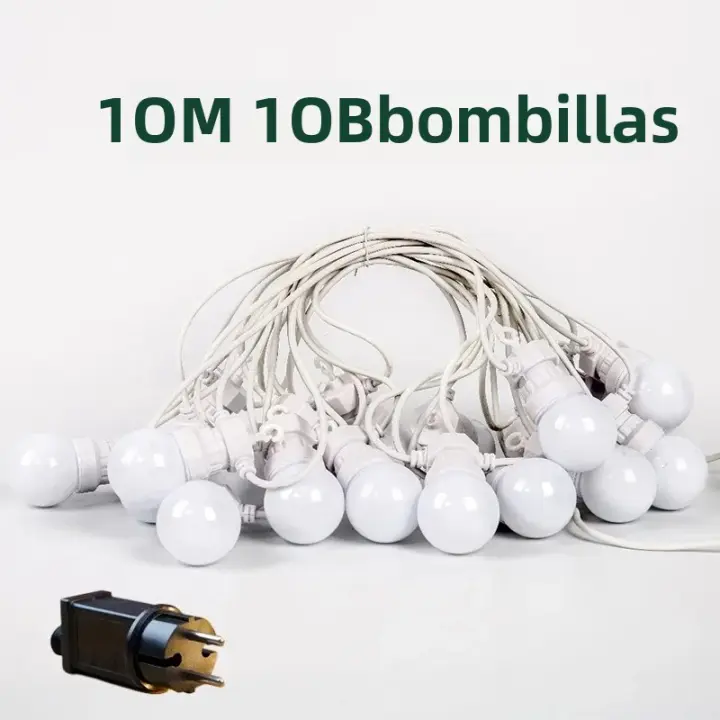 Cadena De Luces LED Para Exterior G50 Globos Luz De Patio Decoración De Boda Y Fiesta Enchufe De Energía Camping Iluminación - 1