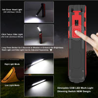 Lámpara De Trabajo LED COB Recargable USB Con Gancho Magnético Y Batería 18650 Torch Inspección Luz De Mano Impermeable 1200 Lumen - details 11