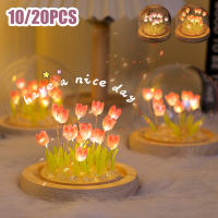 Luz De Noche En Forma De Tulipán DIY LED Batería Manual Decoración De Regalo Para Dormitorio Luz De Sueño De Escritorio - details 1