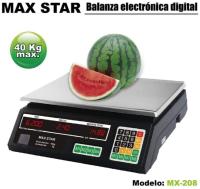 Max Star Balanza Electrónica Digital MX-208 Batería Recargable Capacidad de 40Kg - details 0