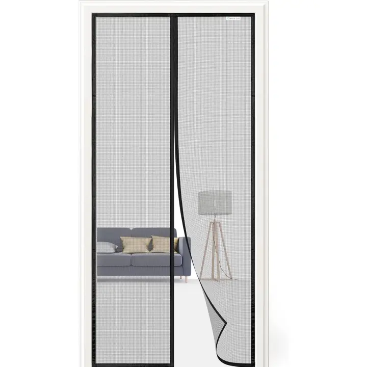 Mosquitera Puerta Magnetica 90x200cm, Último Modelo 2023, Mosquitera Magnética para Puertas Cortina de Sala de Estar la Puerta del Balcón Puerta Corredera de Patio, Negro - 1