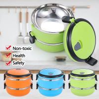 Fiambrera portátil de una o dos Capas, contenedor de Alimentación aislado al vacío de Maple inoxidable, a prueba de fugas - details 0