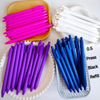 Bolígrafo Gel Minimalista Neutro Para Estudiantes Y Oficina Negro Presión Agua Retro Colores Macarón Bola De Tinta 0.5mm - details 2