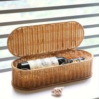 Cesta De Almacenamiento Bohemia Imitación Rattan - Caja Tejida Para Cocina Organizador De Utensilios Protegido Contra Polvo Decoración Para El Hogar - details 4