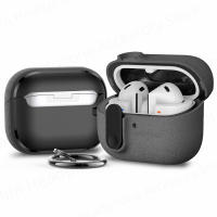 Funda Gruesa Gris Peluche Para Galaxy Buds 3 / Buds3 pro Con Llavero Antipérdida Y Anti Caída Material De Plástico Nueva 2024 - details 0