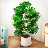 Planta Artificial De Palmera Tropical Grande De Hoja De Ventilador 55-105cm Decoración Para Oficina Y Hogar Ideal Para Vacaciones - details 12