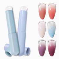 2pcs Pinceles De Uñas De Silicona Cabeza Plana Y Afilada Brochas De Maquillaje Reutilizables Para Arte De Uñas Y Gradient Ombre - details 0