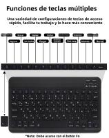 Teclado Bluetooth Inalámbrico Con Ratón Para IOS Android Windows Tablet iPad Air Mini pro Español Coreano Portugués Ruso Incluye Batería - details 11
