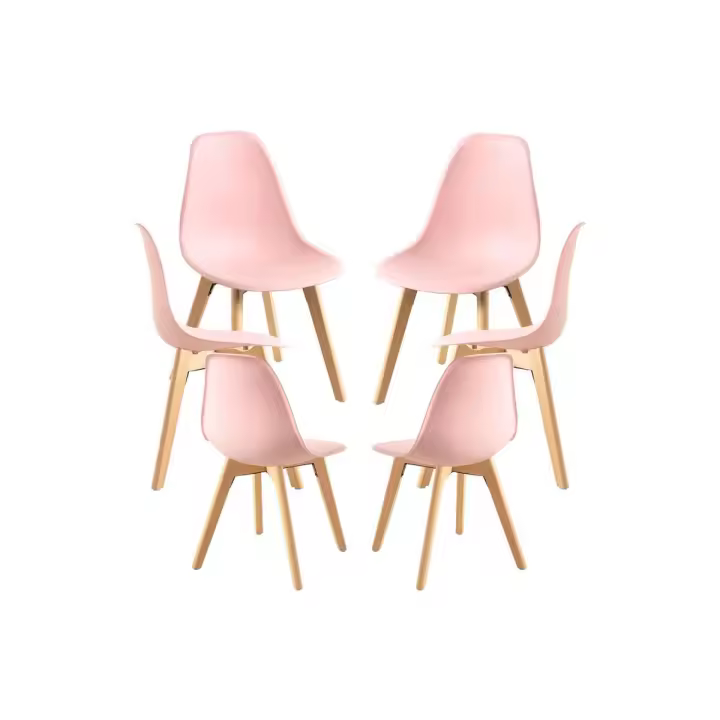 Pack 6 Sillas Kelen - Rosa - 1