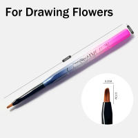 Pincel De Arte Para Uñas Gradient Color Dibujo Y Pintura De Plumas Para Diseño De Tiras De Uñas DIY Manicura Rosa Con Negro - details 9