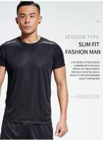 Camiseta Deportiva Para Hombres Verano Delgada Absorbente De Sudor Media Manga Rápida De Secado Seda De Hielo Camiseta Corta Para Correr Y Fitness - details 6