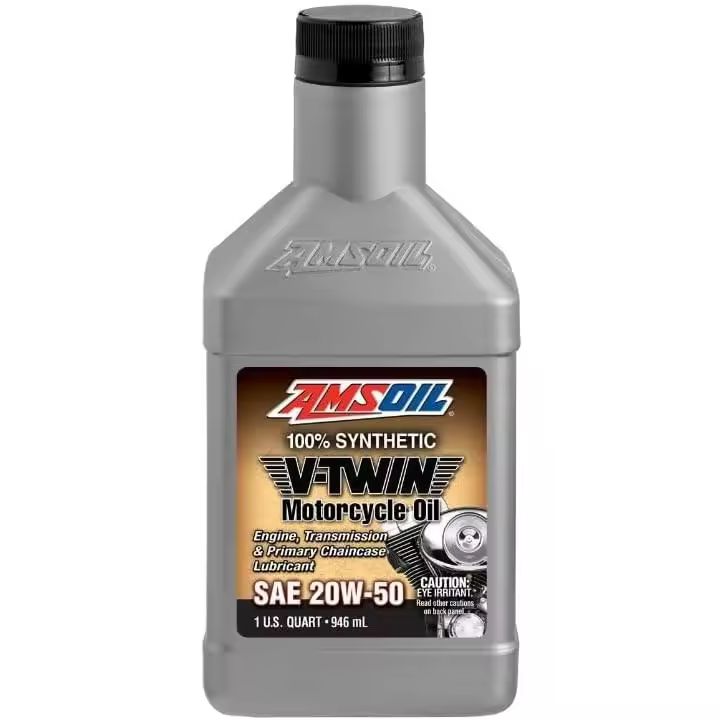 Aceite Amsoil Synthetic V-Twin Motorcycle Oil 20W50 - 1/4 Galón / 0,946 l - 1