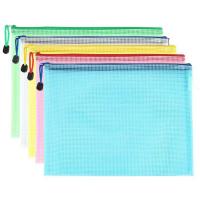 Carpeta Transparente PVC De Red Con Cierre Para Documentos A4/A5 Estudio Y Oficina 5 Piezas Suministros Escolares Y De Oficina Para Estudiantes - details 5