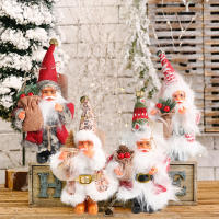 Muñeco De Navidad De Peluche Santa Claus De Pie Decoración Colgante Para Navidad Esquí En Remolque Sled Ornamento Para Árbol De Navidad - details 12