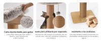 Rascador para gatos con cama, rascador de gatitos con cuerda de yute natural para interiores, árbol de torre para gatos pequeños con percha suave para gatitos y gatos adultos - details 4