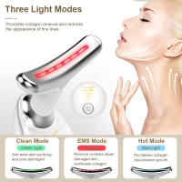 Masajeador De Lifting Facial Y Cuello EMS Con Luz Roja LED Teoría De Photon Antiarrugas Rejuvenecimiento De La Piel Ajuste De Doble Mentón - details 2