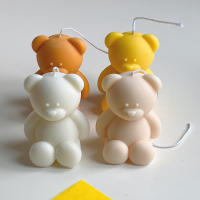 Molde De Velas De Silicona 3D Oso Cartoon Lindo Para Hornear Hacer Sabores Y Cubos De Hielo Kit De Regalo Para Cumpleaños Y Bodas - details 3