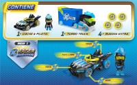 T-RACERS Turbo Truck – Camión de X-Racer con 1 piloto X-Racer y 1 vehículo X-Racer exclusivos - details 1
