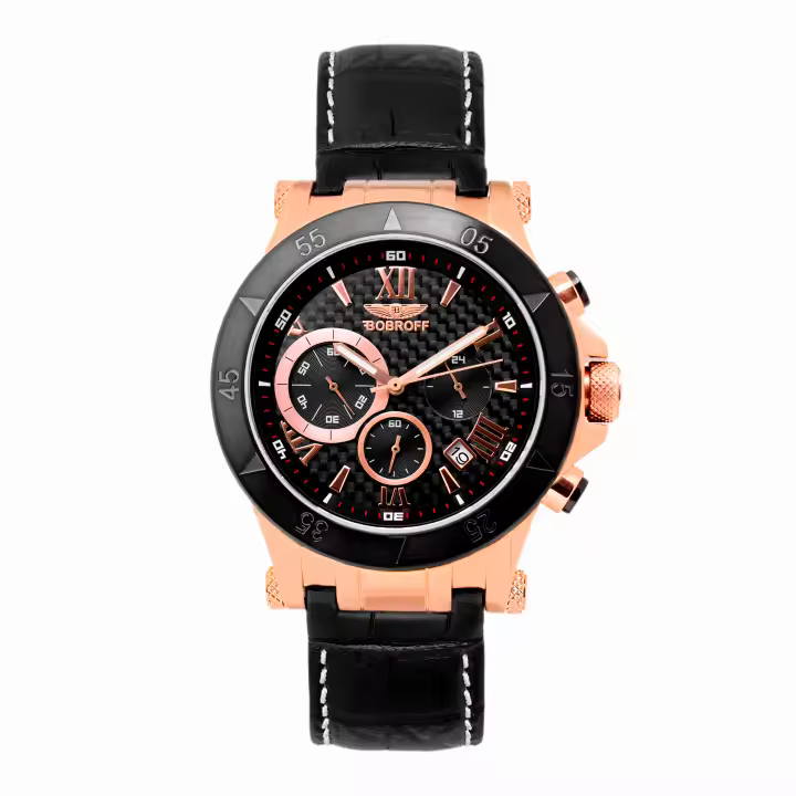 Bobroff Reloj Hombre Analogico Cuarzo con Correa de Piel BF1001M15 - 1