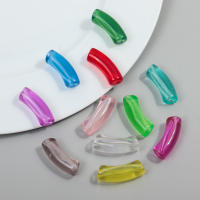 15pcs Cuentas De Acrílico Colores Variados Tubo De Bambú Grueso 11mm Codo Transparente Para Creación De Joyería Pulseras Y Collares DIY - details 2