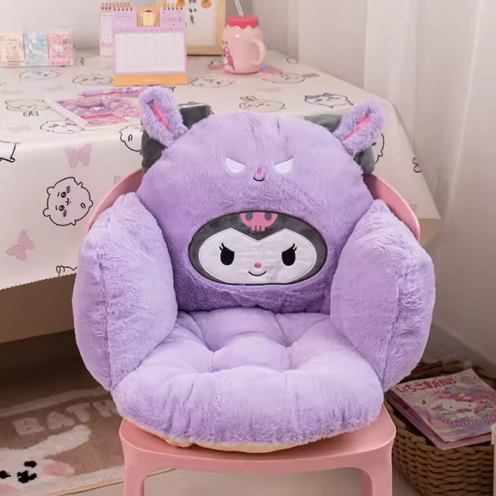Cojín De Asiento Grueso Sanrio Kuromi My Melody Cinnamoroll Pochacco Cojín De Espalda No Esmerilado Cómodo Para Adultos Estilo Japonés - 1