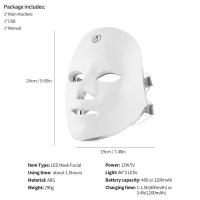 Máscara Facial LED Recargable De 7 Colores Terapia Fotónica Para Rejuvenecimiento De Piel Eliminación De Acné Y Arrugas Iluminación De Belleza - details 25