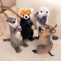 Muñeco De Peluche De Animales Bendecidos Roedor Pandilla Oso De Playa Canguro Colmillo De Mar Suerte Regalos Realistas Corto Cola Otter - details 1