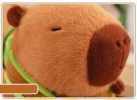 Juguete De Peluche Capybara Lindo Con Mochila De Tortuga Peluche Suave Para Niños Regalo De Cumpleaños O Navidad Animal De Peluche Capibara - details 15