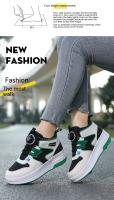 Zapatos De Patinaje Para Niños 2024 Nuevos Primavera Otoño Doble Rueda Deportivos Respirables Talla True Fit Material Superior Cuero - details 7