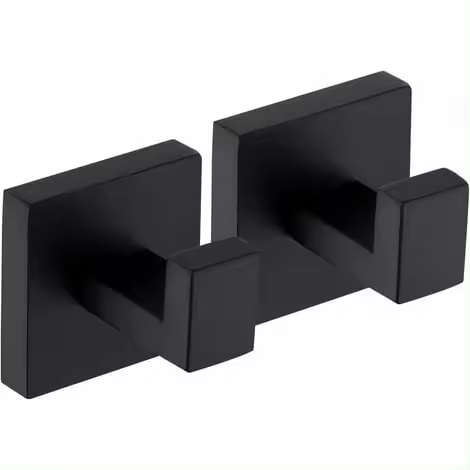SUS304 Toallero de Maple inoxydable Ganchos de baño Soporte para Colgar toallas de té 2 piezas Negro mate, A22560P2 - 1