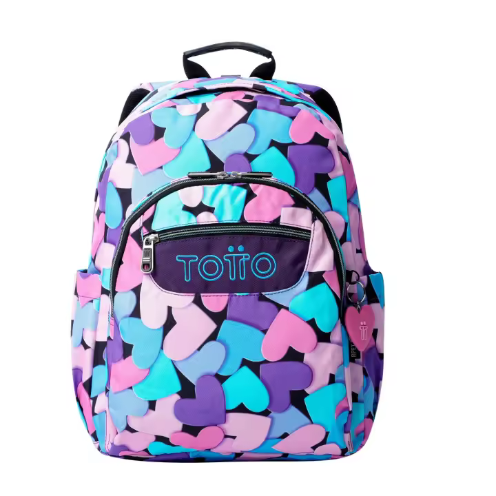 Totto Mochila escolar   Acuareles -Dimensiones:33 x 44 x 14 cm-Material:Poliester reciclado - 1