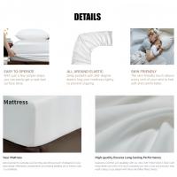 Kuup 3pc Sábana De Lujo En Satén De Color Sólido Con Fundas Para Almohada Y Cama Elástica En 4 Esquinas Cubiertas Para Mátter De Ajuste - details 0