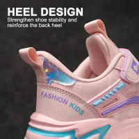 Zapatillas De Niñas Casuales En Color Rosa Cómodas Y Transpirables Zapatos Deportivos Planos Para Niñas Con Suela De EVA Tela De Malla Y Cuero - details 4