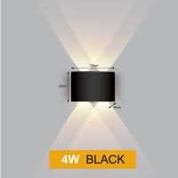 Lámpara De Pared Nórdica LED De Aluminio Para Interior Y Exterior IP65 Blanca Y Negra Moderna Para Pasillos Escaleras Dormitorio Baño Iluminación Diaria - details 6
