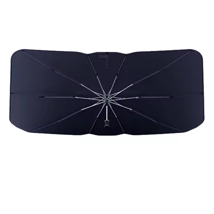 J.S ONDO   Parasol Coche Delantero, Parasol Plegable Coche con Anti UV Rayos,Sombrilla Paraguas del Coche para Lunas Delanteras, Parasol para Parabrisas de los Coche para Mayoría de Coches, SUV, Camiones 140X79CM - 1